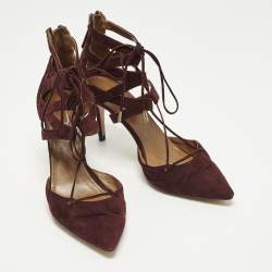 مملوكة مسبقًا حذاء كعب عالي أكوازورا بيلجرافيا شامواه بورجوندي مقاس 41