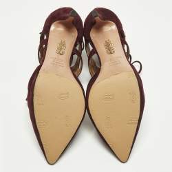 مملوكة مسبقًا حذاء كعب عالي أكوازورا بيلجرافيا شامواه بورجوندي مقاس 41