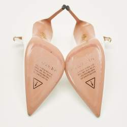 مملوكة مسبقًا حذاء كعب عالي أكوازورا جلد لامع أسود لوف أفيير مقاس 36.5