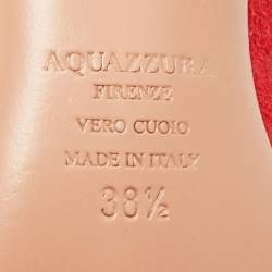 مملوكة مسبقًا Aquazzura Firenze Size 38.5 Red Patent Leather and Suede Pumps