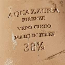 Pre Owned Aquazzura Wild Thing Size 38.5 Black Suede Ankle Strap Sandals