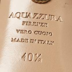 مملوكة مسبقًا Aquazzura Bow Tie Size 40.5 Black Suede Pointed Toe Pumps