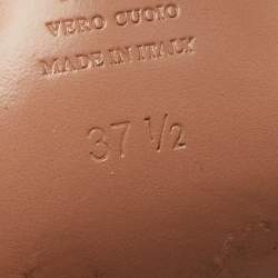 Pre Owned Aquazzura Sunshine Size 37.5 Transparent PVC Crystal Embellished Peep Toe Slingback Pumps