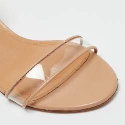 مملوكة مسبقًا صندل أكوازورا صندانس مقاس 36 بلون البيج من الرافيا مع حزام للكاحل