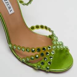 مملوكة مسبقًا صندل أكوازورا بحزام حول الكاحل بي في سي أخضر تيكيلا بليكسي مقاس 39.5