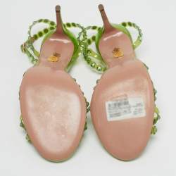 مملوكة مسبقًا صندل أكوازورا بحزام حول الكاحل بي في سي أخضر تيكيلا بليكسي مقاس 39.5