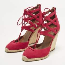 Pre Owned صندل فلات إسبادريل أكوازورا أربطة بلغرافيا سويدي وقماش مغزول متعدد الألوان مقاس 37.5