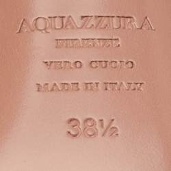 Pre Owned Aquazzura Tequila Crystal Embellished Size 38.5 Beige Suede Ankle Strap Sandals