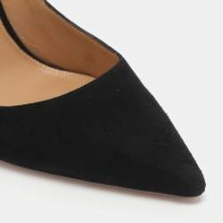 Pre Owned حذاء كعب عالي أكوازورا جلد سويدي ونقشة بايثون متعددة الألوان مقاس 38