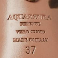 Pre Owned Aquazzura Sexy Thing Size 37 Grey Suede Ankle Strap Sandals