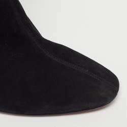 Pre Owned Aquazzura Brooklyn Size 41 Black Suede Ankle Length Boots