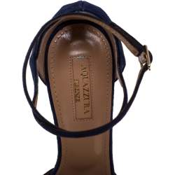 مملوكة مسبقًا صندل أكوازورا نعل سميك هارلو سويدى أزرق ميد نايت مقاس 37