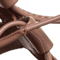 Pre Owned Aquazzura Beige Suede and Leather Amazon Ankle Wrap Pumps Size 38