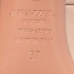 مملوكة مسبقًا Aquazzura Nude Pink Patent Leather Cut-Out Pointed-Toe Pumps Size 37