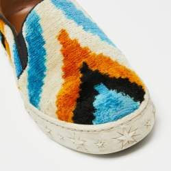 Aquazzura Multicolor Velvet Slip on Sneakers Size 35.5
