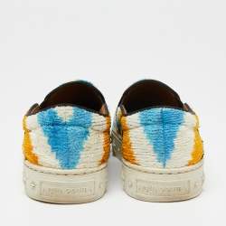Aquazzura Multicolor Velvet Slip on Sneakers Size 35.5