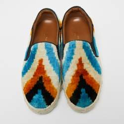 Aquazzura Multicolor Velvet Slip on Sneakers Size 35.5