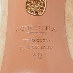 Pre Owned Aquazzura Beige Suede Sexy Thing Cutout Sandals Size 40