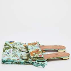 مملوكة مسبقًا صندل سلايد أكوازورا قماش مطرز متعدد الألوان مقاس 39