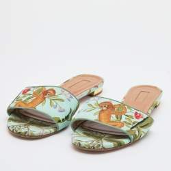 مملوكة مسبقًا صندل سلايد أكوازورا قماش مطرز متعدد الألوان مقاس 39