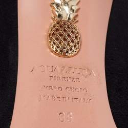 Pre Owned Aquazurra Black Suede Purist Pointed Toe Pumps Size 38