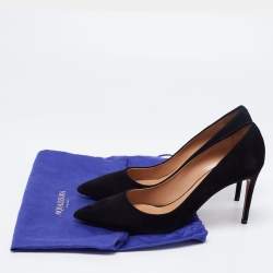 Pre Owned Aquazurra Black Suede Purist Pointed Toe Pumps Size 38