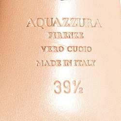 Pre Owned Aquazzura White Leather Slingback Sandals Size 39.5