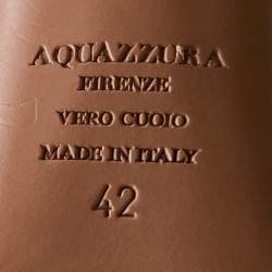 Pre Owned Aquazzura White Raffia and Leather Disco Thing Ankle Wrap Sandals Size 42