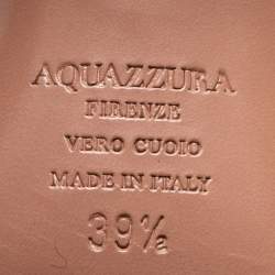 Pre Owned Aquazzura Brown Suede Ankle Strap Sandals Size 39.5