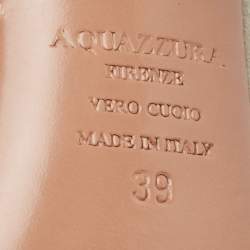 Pre Owned Aquazzura Grey Suede So Pocahontas Sandals Size 39