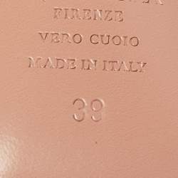 Pre Owned Aquazzura Pink Raffia Slide Sandals Size 39