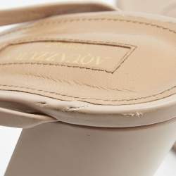 Pre Owned Aquazzura Beige Leather Strappy Platform Sandals Size 41