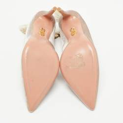 Pre Owned Aquazzura Grey Velvet Forever Marilyn Pumps Size 39