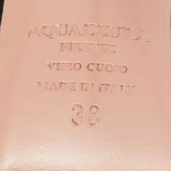 Pre Owned Aquazzura Black Suede Powder Puff Pointed Toe Slingback Pumps Size 38