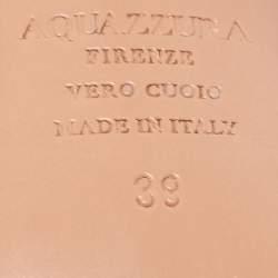 Pre Owned Aquazzura Blue Suede Wild Thing Ankle Wrap Sandals Size 39