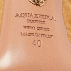 Pre Owned Aquazzura Tan Suede Sexy Thing Cut Out Sandals Size 40