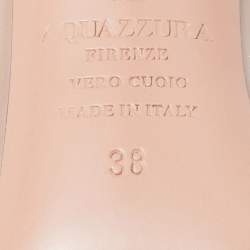 Pre Owned Aquazzura Beige Leather and PVC Temptation Slingback Sandals Size 38