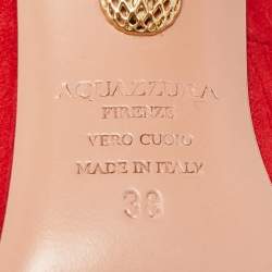 Pre Owned Aquazzura Red Suede Dolce Vita Pumps Size 38