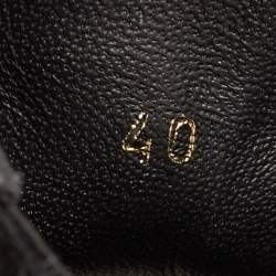 Pre Owned Aquazzura Black Leather Saint Honore Combat Boots Size 40