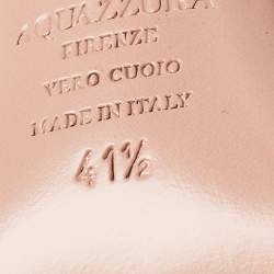 Pre Owned Aquazzura Gold Leather Panthere Pumps Size 41.5