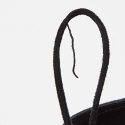 Pre Owned Aquazzura Black Suede Tie Up Strap Sandals Size 37