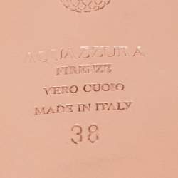 Pre Owned Aquazzura Yellow Satin Crystal Embellished Slide Flats Size 38