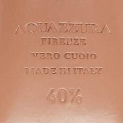 Pre Owned Aquazzura Silver PVC and Leather Temptation Crystals Embellished Slingback Sandals Size 40.5