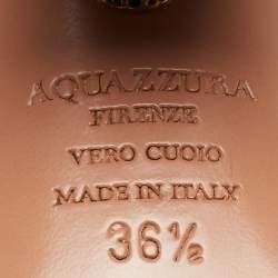 Pre Owned Aquazzura Black Suede Tarzan Sandals Size 36.5