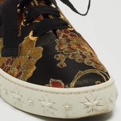 Aquazzura Multicolor Brocade Fabric Low Top Sneakers Size 36.5 
