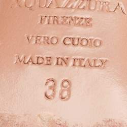 Pre Owned Aquazzura Burgundy Suede Powder Puff Pointed Toe Slingback Pumps Size 38