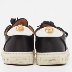 Aquazzura Black Satin L.A Low Top Sneakers  Size 38