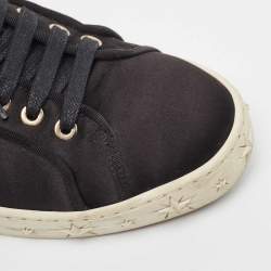 Aquazzura Black Satin L.A Low Top Sneakers  Size 38