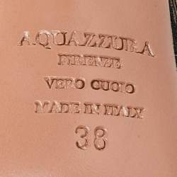 Pre Owned Aquazzura Black Lace and Suede Sexy Thing Sandals Size 38