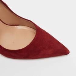 Aquazzura Burgundy Suede Purist Pumps Size 37.5